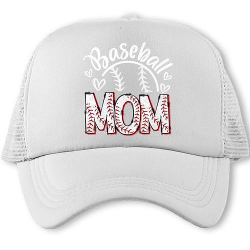 Baseball Mom Cute Baseball Mama Proud Senior Baseball Player Premium Trucker Cap - Sportilla