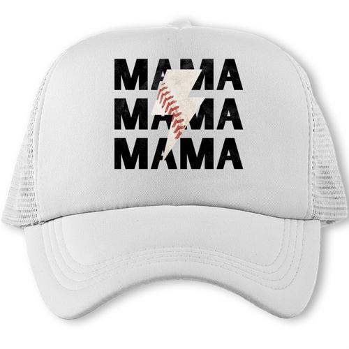 Baseball Mom Game Day Baseball Season Gameday Sports Mama Trucker Cap - Sportilla