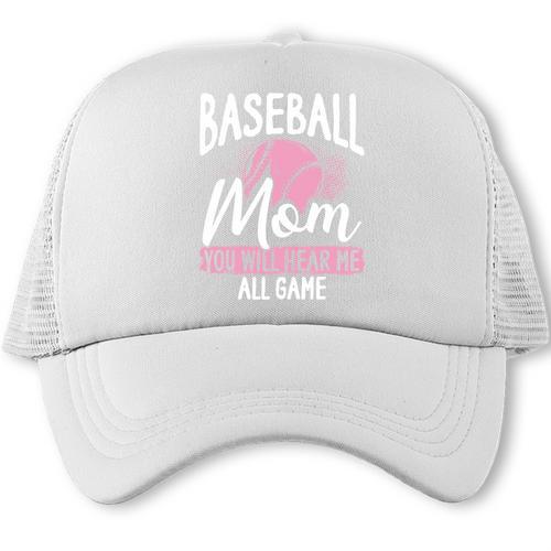 Baseball Mom Baseball Gloves Bat Baseball Player Trucker Cap - Sportilla