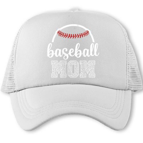 Baseball Mom Leopard Print Baseball Game Day For Mama Trucker Cap - Sportilla
