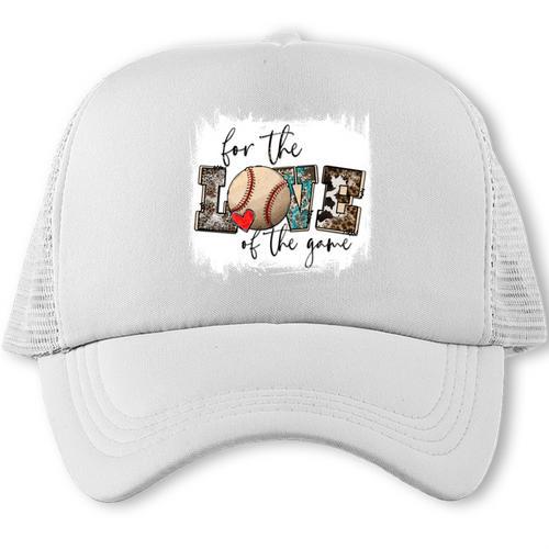 Baseball Mom Leopard For The Love Of The Game Bleached Women Trucker Cap - Sportilla