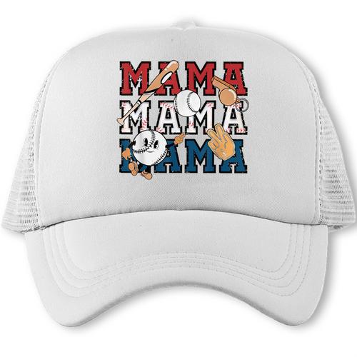 Baseball Mom Baseball Mama Game Day School Sport Trucker Cap - Sportilla