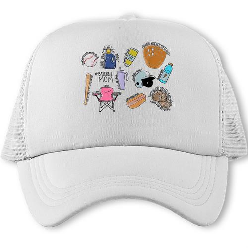 Baseball Mom Baseball Mama Trucker Cap - Sportilla