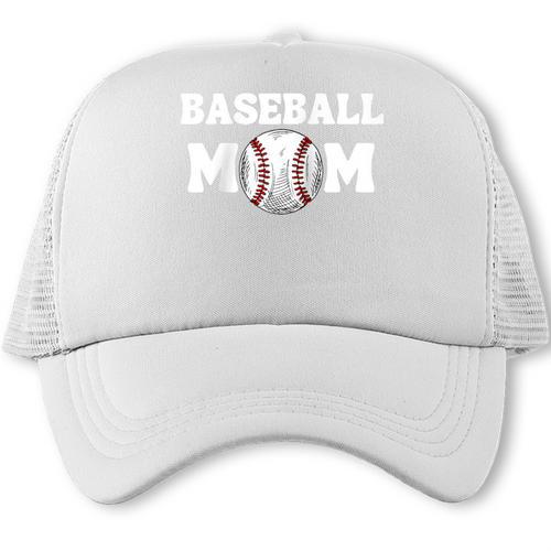 Baseball MOM Mother's Day Baseball Game Cheer Mom Raglan Baseball Tee Trucker Cap - Sportilla
