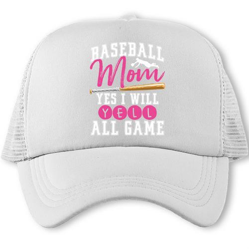 Baseball Mom Baseball Pitcher Bat Gloves Baseball Player Trucker Cap - Sportilla