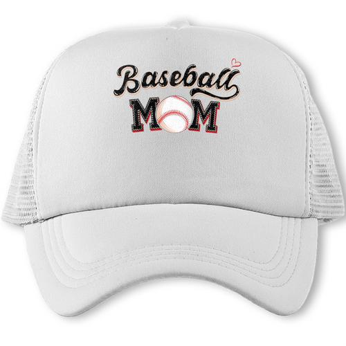 Baseball Mom Baseball Raglan Baseball Tee Trucker Cap - Sportilla