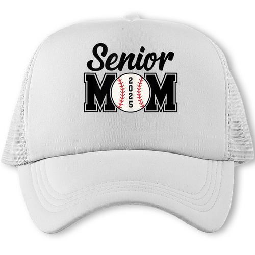 Baseball Mom Senior 2025 Mama Baseball Players High School Trucker Cap - Sportilla
