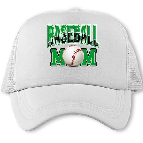Baseball Mom Sports Green Trucker Cap - Sportilla