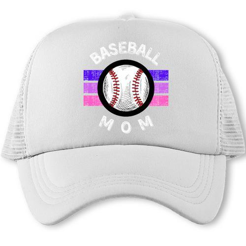 Baseball Mom Sports Mom Proud Baseball Mom Premium Trucker Cap - Sportilla