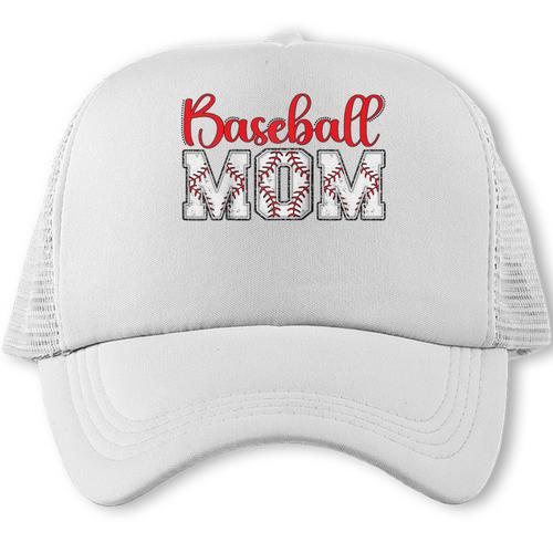 Baseball Mom Sporty Humor Raglan Baseball Tee Trucker Cap - Sportilla