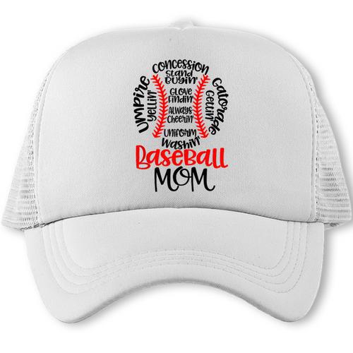 Baseball Mom T Ball Game Mother's Day 2023 Trucker Cap - Sportilla