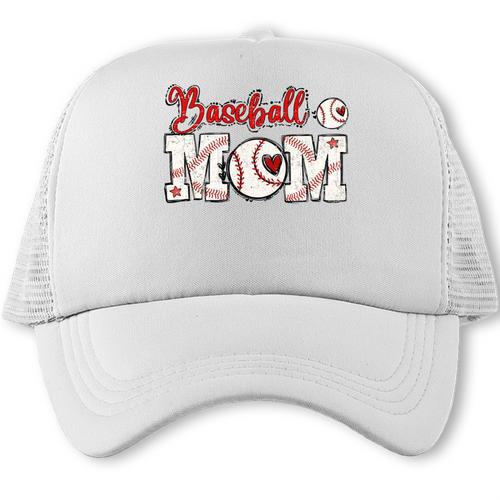 Baseball Mom Tee Mother's Day Mama Mother Holiday Trucker Cap - Sportilla