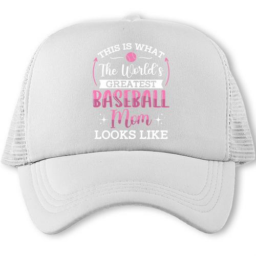 Baseball Mom -This Is What Basketball Mom Looks Like Trucker Cap - Sportilla