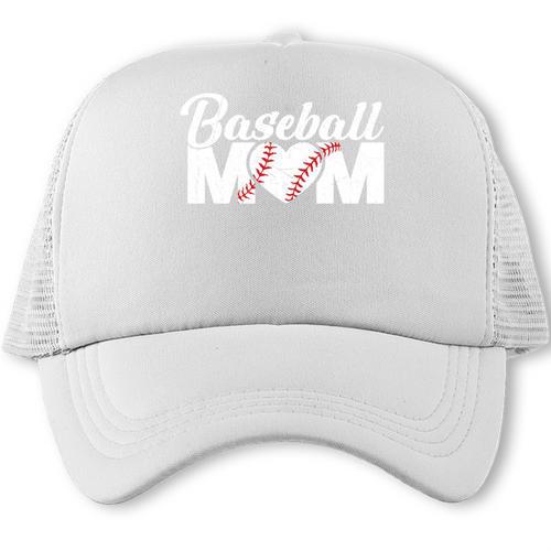 Baseball Mom Vintage Heart Present For Baseball Mama Trucker Cap - Sportilla