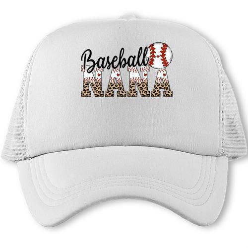 Baseball Nana Women BallPark Nana Baseball Mom Mother's Day Trucker Cap - Sportilla