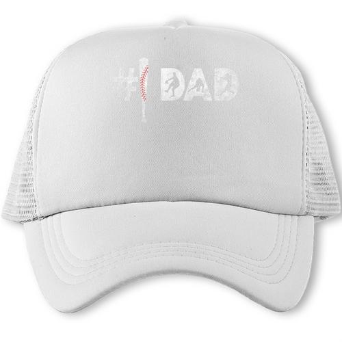 Baseball Player Number One Baseball Dad Father's Day Premium Trucker Cap - Sportilla