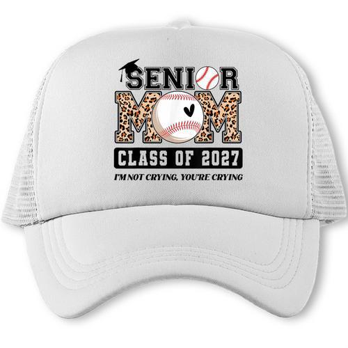 Baseball Senior Class Of 2027 Senior 2027 Graduation Women Trucker Cap - Sportilla
