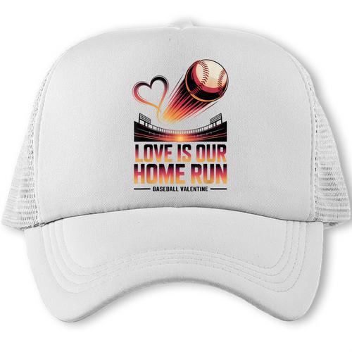 Baseball Valentine Forever On Deck For You Trucker Cap - Sportilla