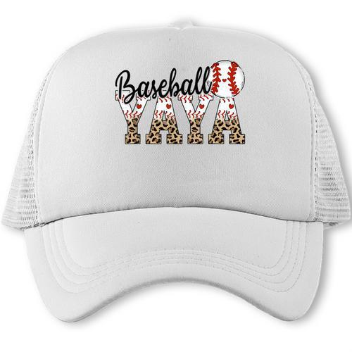 Baseball Yaya Women BallPark Yaya Baseball Mom Mother's Day Trucker Cap - Sportilla