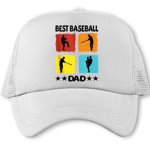 Best Baseball Dad Baseball Baseball Player Dad Saying Trucker Cap - Sportilla