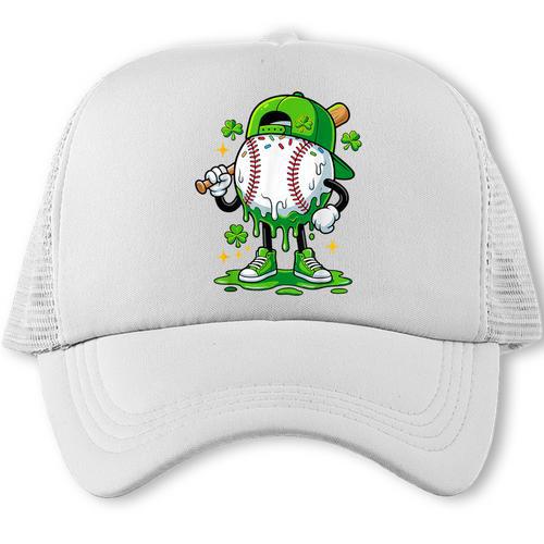 Boys St Patrick’s Day Baseball Drip Ice Cream Apparel Youth Trucker Cap - Sportilla