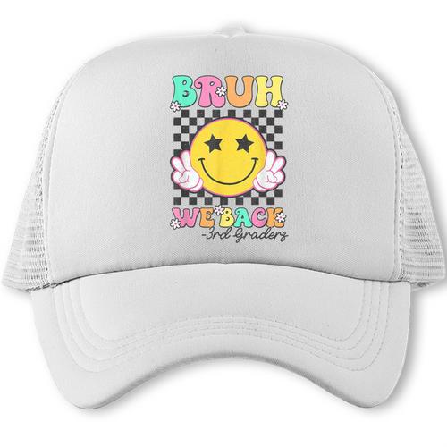 Bruh We Back 3rd Grade Girl Cute Back To School Third Grade Trucker Cap - Savourry