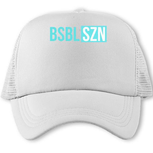 BSBL SZN Baseball Season Game Day Boys Girls Youth Premium Tri-Blend Trucker Cap - Sportilla
