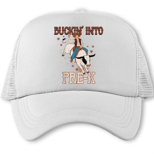 Buckin' Into Pre-K Back To School Cowboy Western Trucker Cap - Savourry