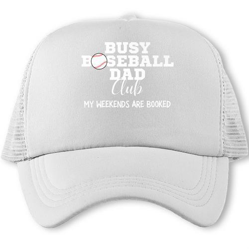 Busy Baseball Dad Club My Weekend Are Booked Premium Trucker Cap - Sportilla