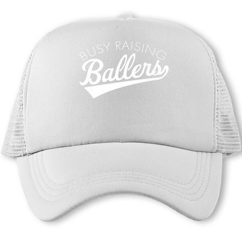 Busy Raising Ballers Baseball Mom & Parent Sports Premium Trucker Cap - Sportilla