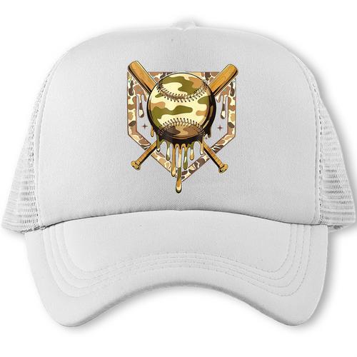 Camo Baseball Dripping Military Camouflage Sports Men Boy Trucker Cap - Sportilla