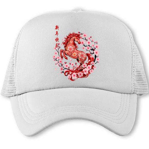 Chinese New Year 2026 Year Of The Horse Raglan Baseball Tee Trucker Cap - Sportilla