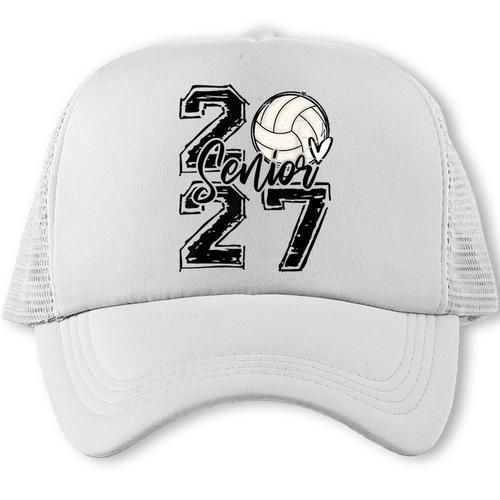 Class Of 2027 Volleyball Senior 2027 Back To School Trucker Cap - Savourry