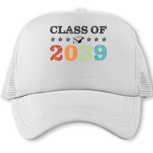 Class Of 2039 Grow With Me Back To School Graduation Trucker Cap - Savourry