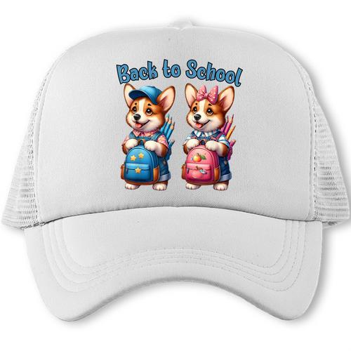 Corgi Dog Student To School Happy Back To School Trucker Cap - Savourry