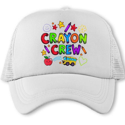 Crayon Crew Cute Back To School Trucker Cap - Savourry