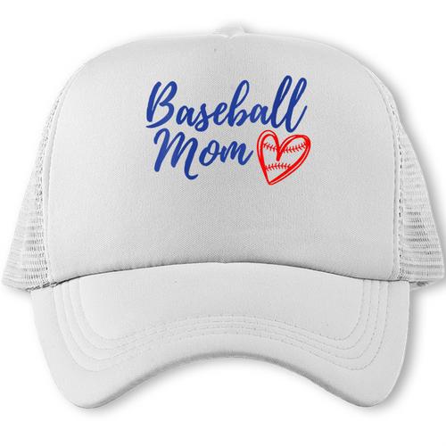 Cute Baseball Mom Heart Matching Mama Mother's Day Women's Trucker Cap - Sportilla