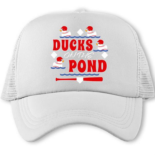 Cute Ducks On The Pond Cute Baseball Mom T-Shirt Trucker Cap - Sportilla