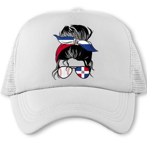 Dominican Baseball Mom Dominican Baseball Girl Trucker Cap - Sportilla