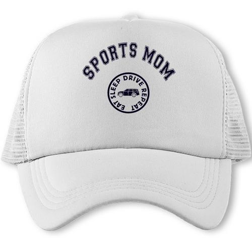 Eat Sleep Sports Hockey Cheer Baseball Mom Taxi Trucker Cap - Sportilla