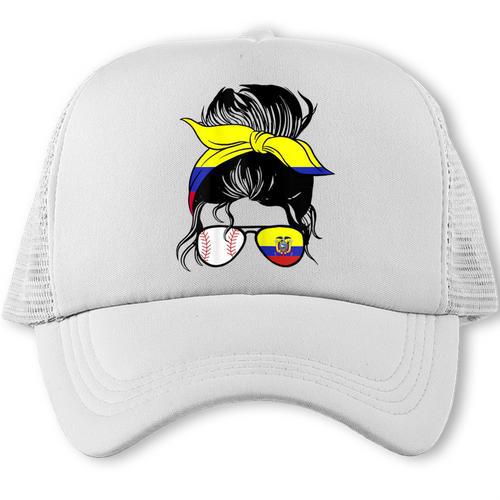 Ecuador Baseball Mom Ecuadorian Baseball Girl Trucker Cap - Sportilla
