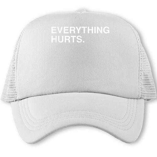 Everything Hurts Baseball Blue Trucker Cap - Sportilla