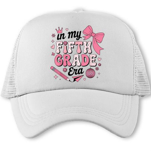 In My Fifth Grade The Girls Bow Back To School Trucker Cap - Savourry
