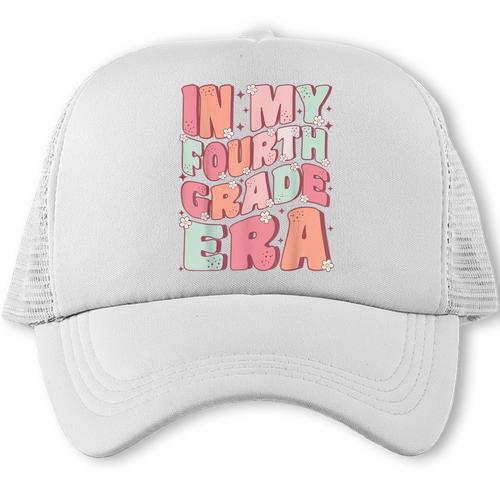 In My Fourth Grade Era Cute Groovy 4th Grade Back To School Trucker Cap - Savourry