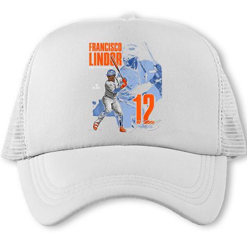 Francisco Lindor New York M Baseball Players MLBFLI304N Trucker Cap - Sportilla