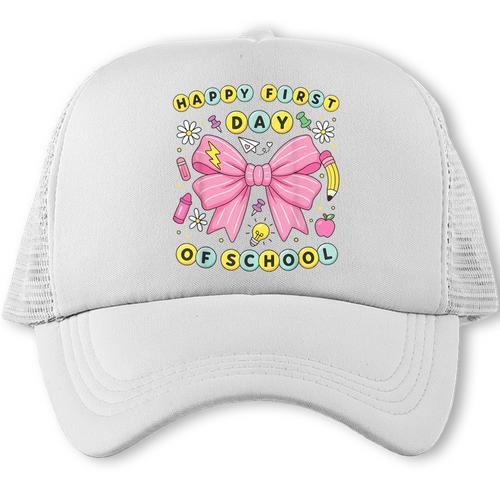 Friendship Bracelet Coquette Bow Back To School Girl Kids Trucker Cap - Savourry