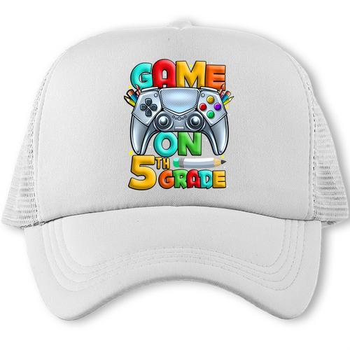 Game On 5th Grade Back To School 5th Grade Level Unlocked Performance Trucker Cap - Savourry