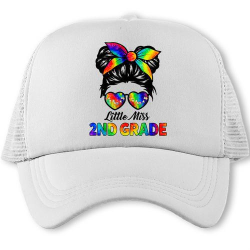 Girls Second Grade Back To School Cute Little Miss 2nd Grade Trucker Cap - Savourry
