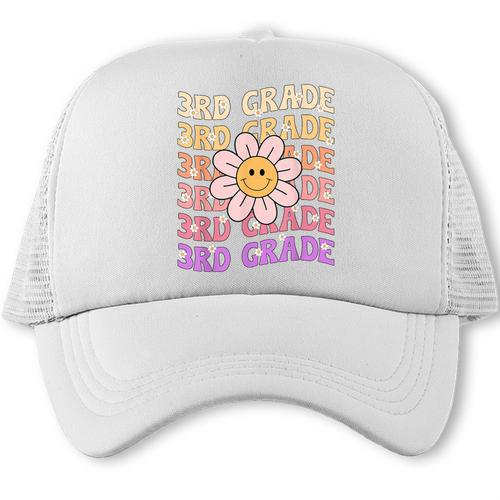 Groovy 3rd Grade Back To School Retro Groovy Third Grade Trucker Cap - Savourry