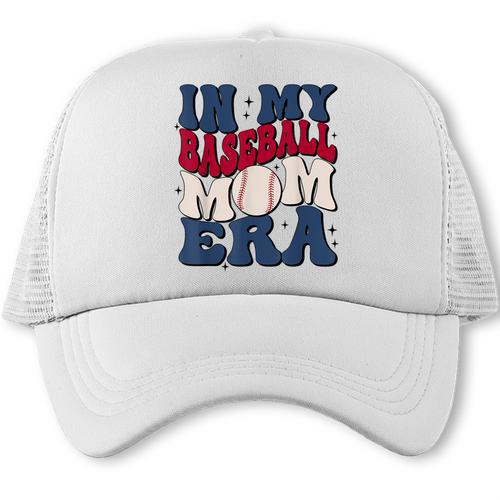 Groovy In My Baseball Mom Era Baseball Mama Mother's Day Trucker Cap - Sportilla